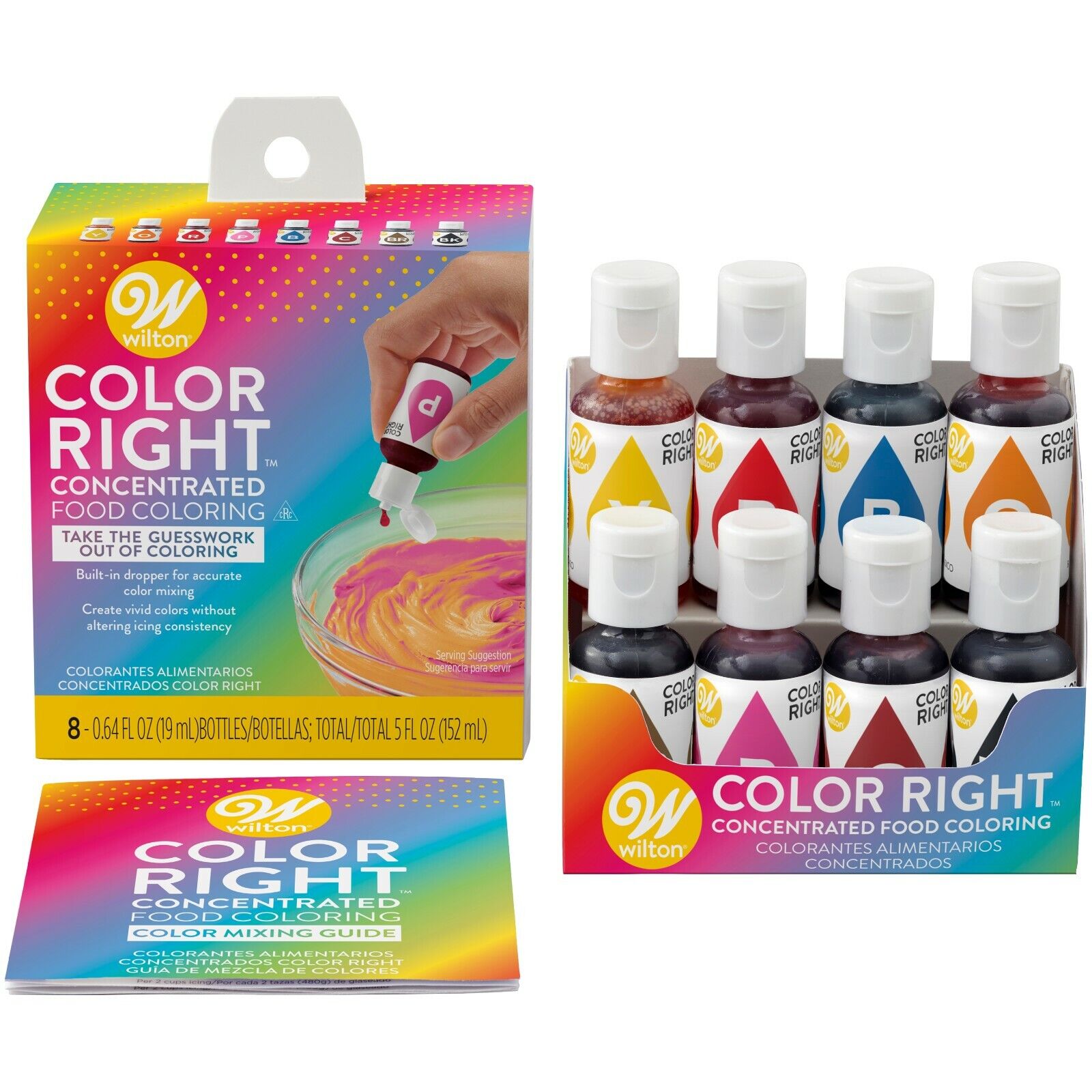 Wilton Color Right Performance Food Coloring Set, 8-piece