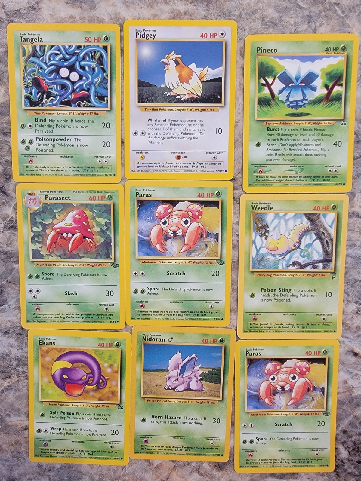 copyright 1995-2001 Pokemon collectible cards Lot of 9 cards. A39 copyright 1995-2001 Pokemon collectible cards Lot of 9 cards. A39