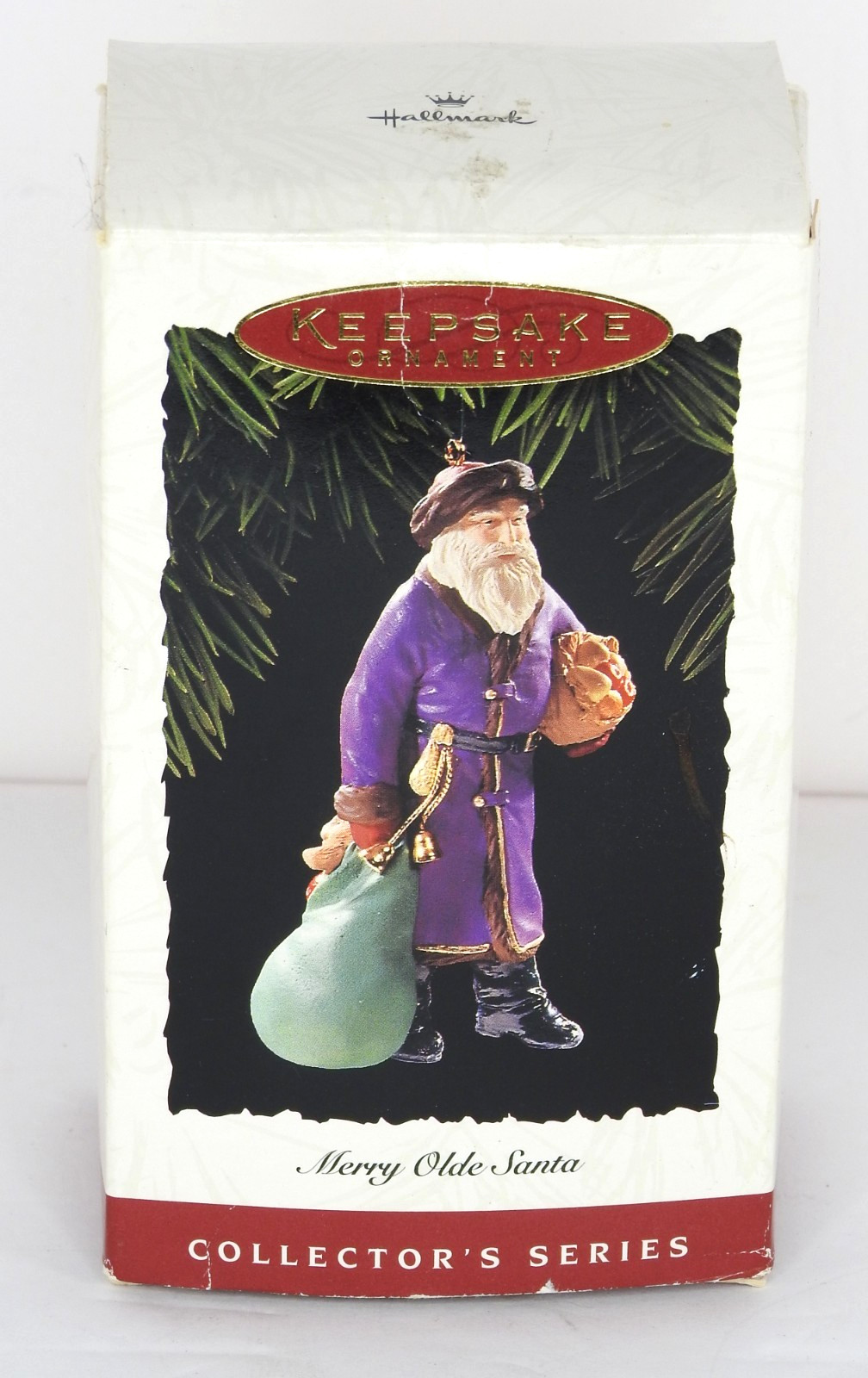 VTG 1995 Hallmark Keepsake Ornament Merry Olde Santa 6th Collector Series Box