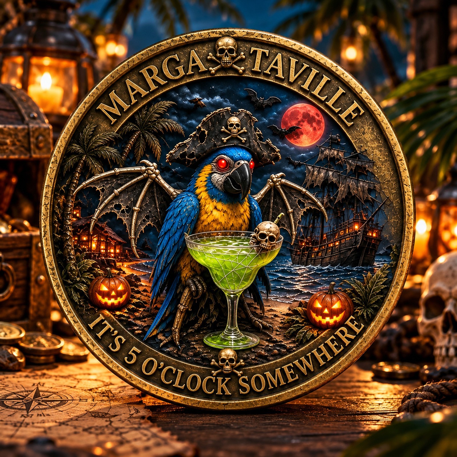 Jimmy Buffett Margaritaville Halloween Commemorative Coin Jimmy Buffett Margaritaville Halloween Commemorative Coin