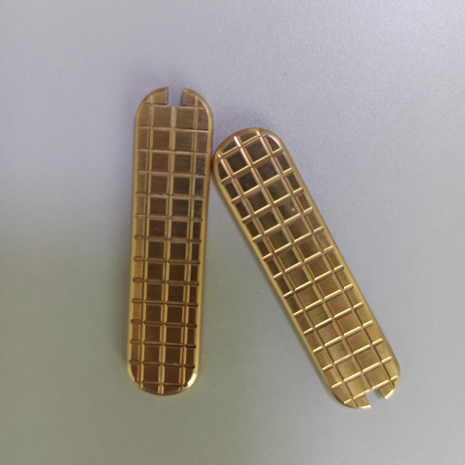 1 Pair Brass Handle Scales For 58MM Victorinox Swiss Army