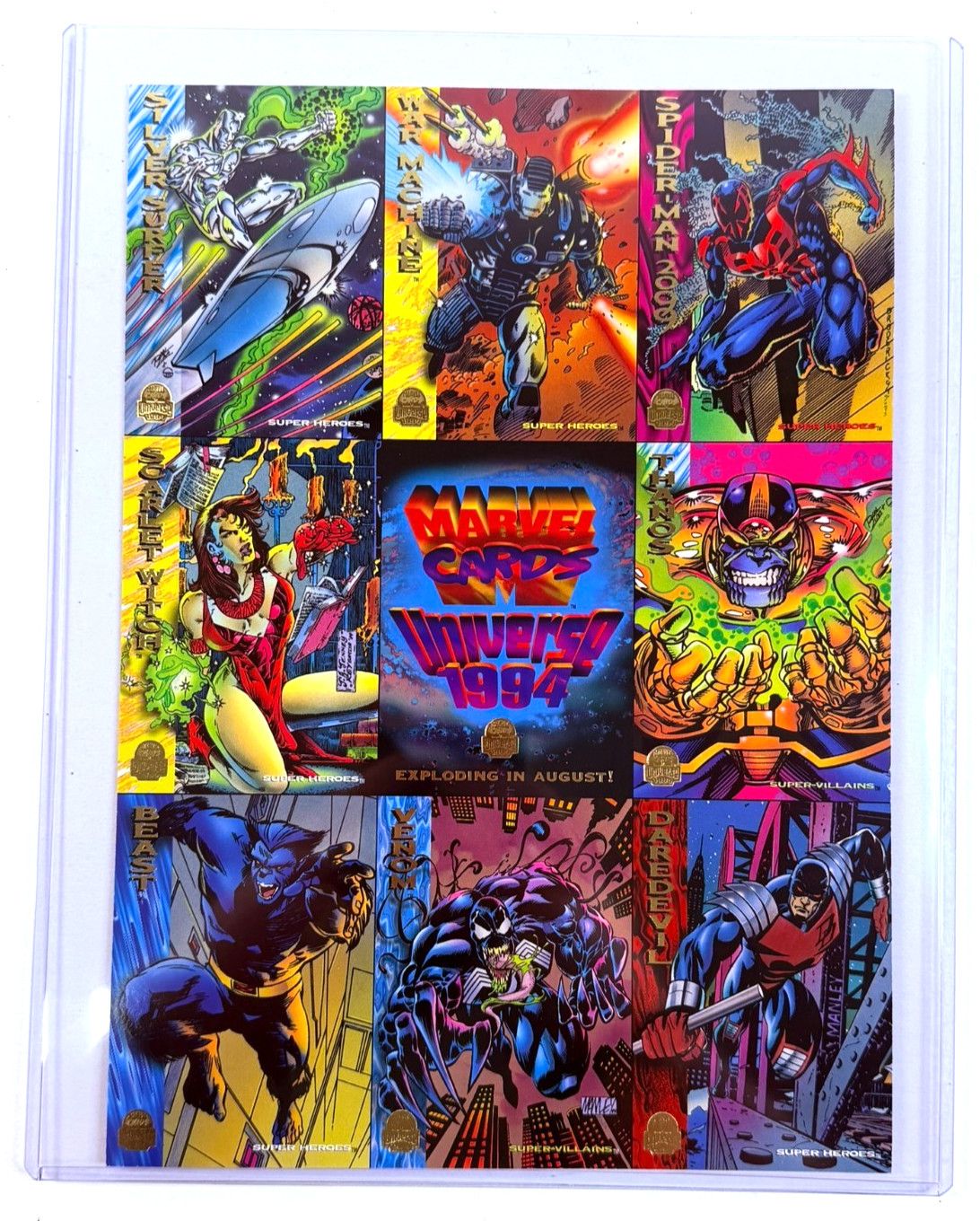 1994 Marvel Universe  8-Card Promo Sheet  10.5\