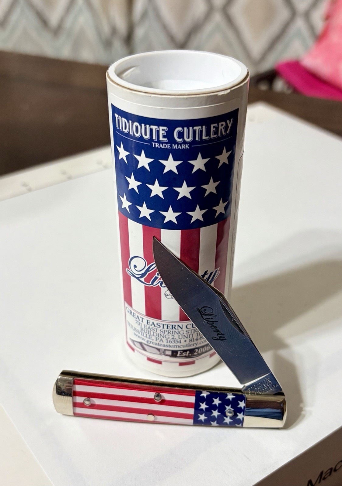 Great Eastern Cutlery GEC Tidioute 941121 a Liberty Flag Acrylic #94 USA Knife Great Eastern Cutlery GEC Tidioute 941121 a Liberty Flag Acrylic #94 USA Knife