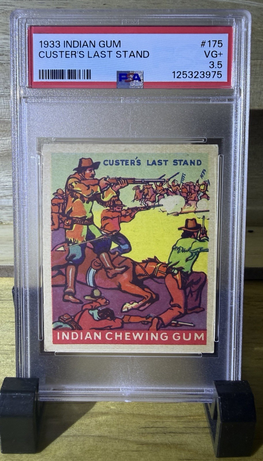 Original 1933 Indian Gum Custer\'s Last Stand #175 PSA graded / Non Sports Card