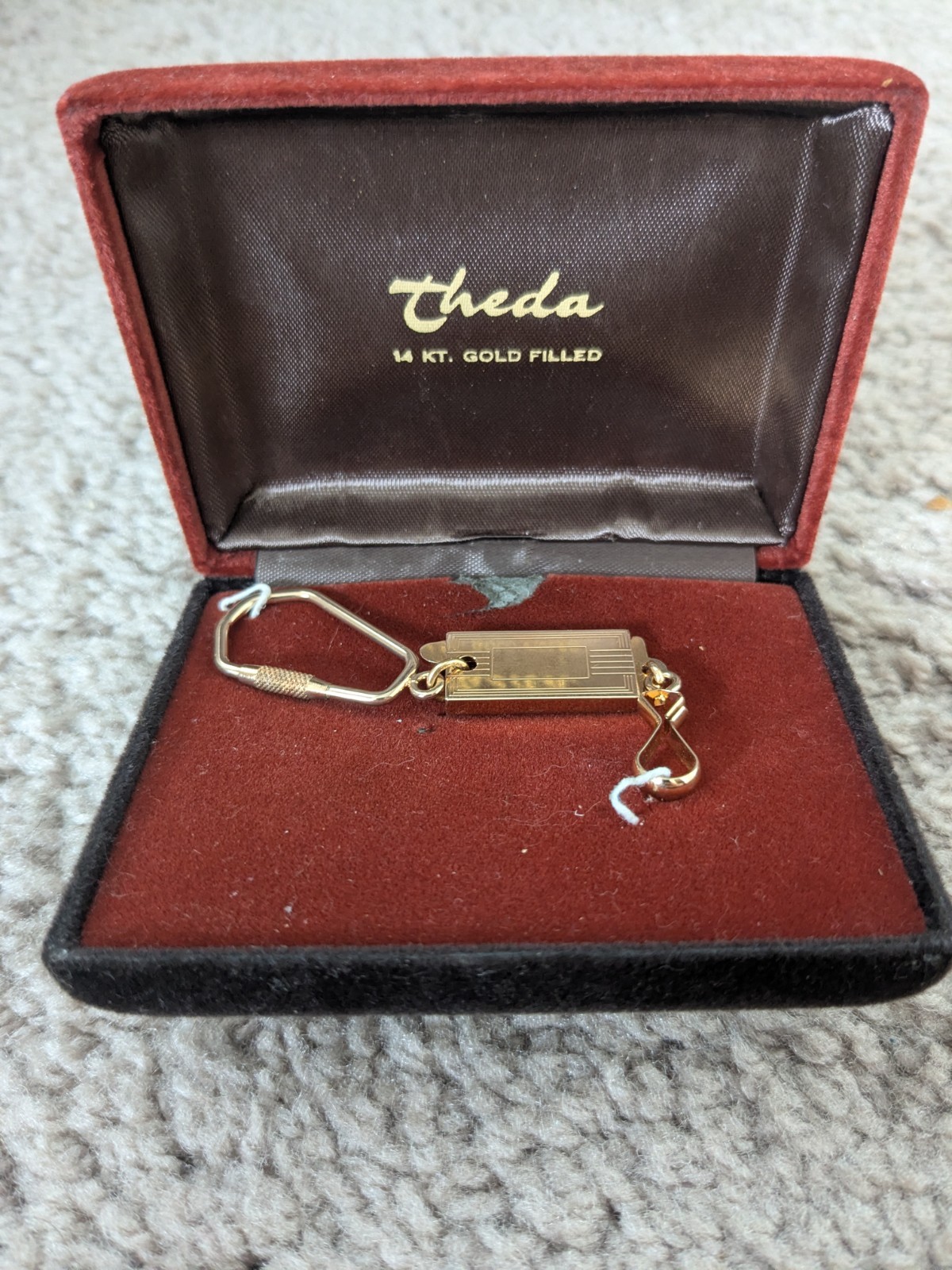 Vintage Theda 14k Gold Filled Keychain
