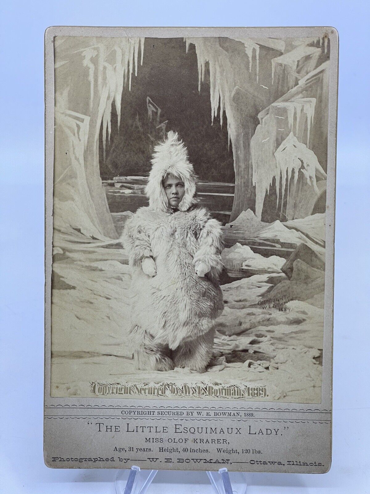 1930s Little Esquimaux Lady Olof Krarer Sideshow CC Icelandic Dwarf In Costume