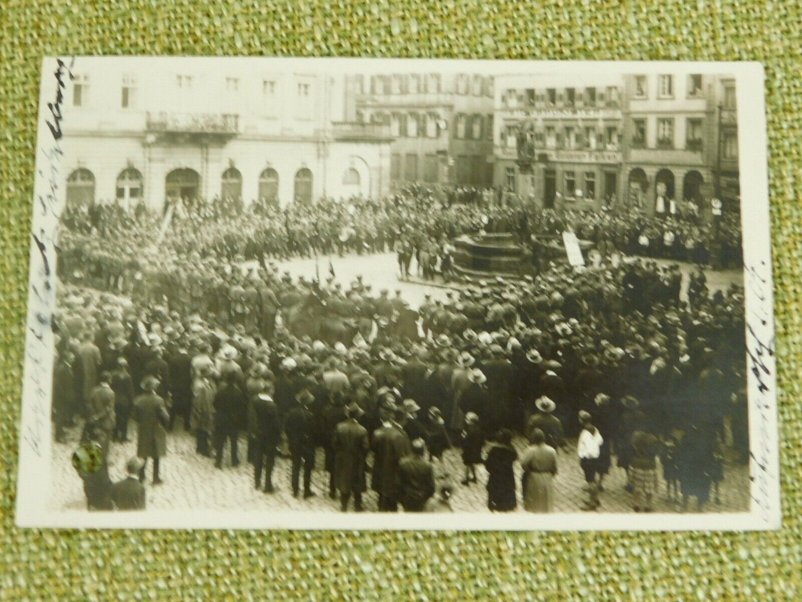 1931 Heidelberg Postcard Meeting on the Marketplace