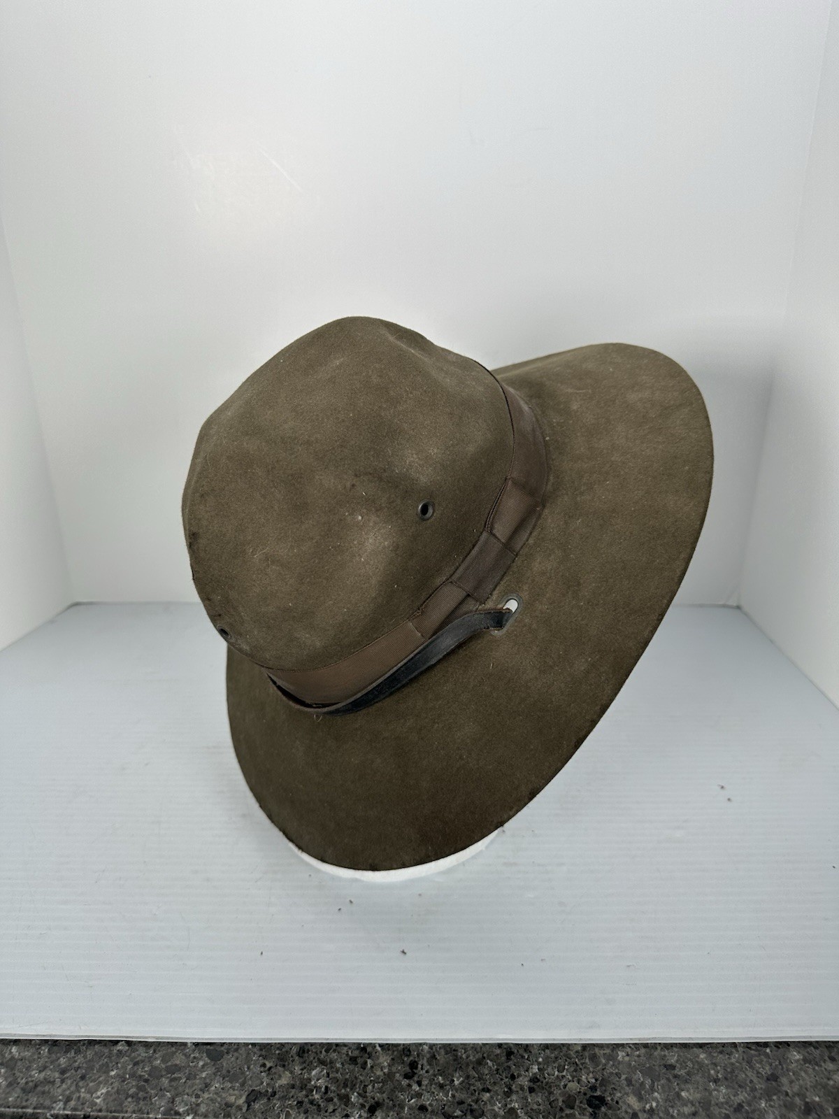 Vintage US Army Felt Service Drill Sergeant Campaign Hat 6 7/8 Miller Bros Indus