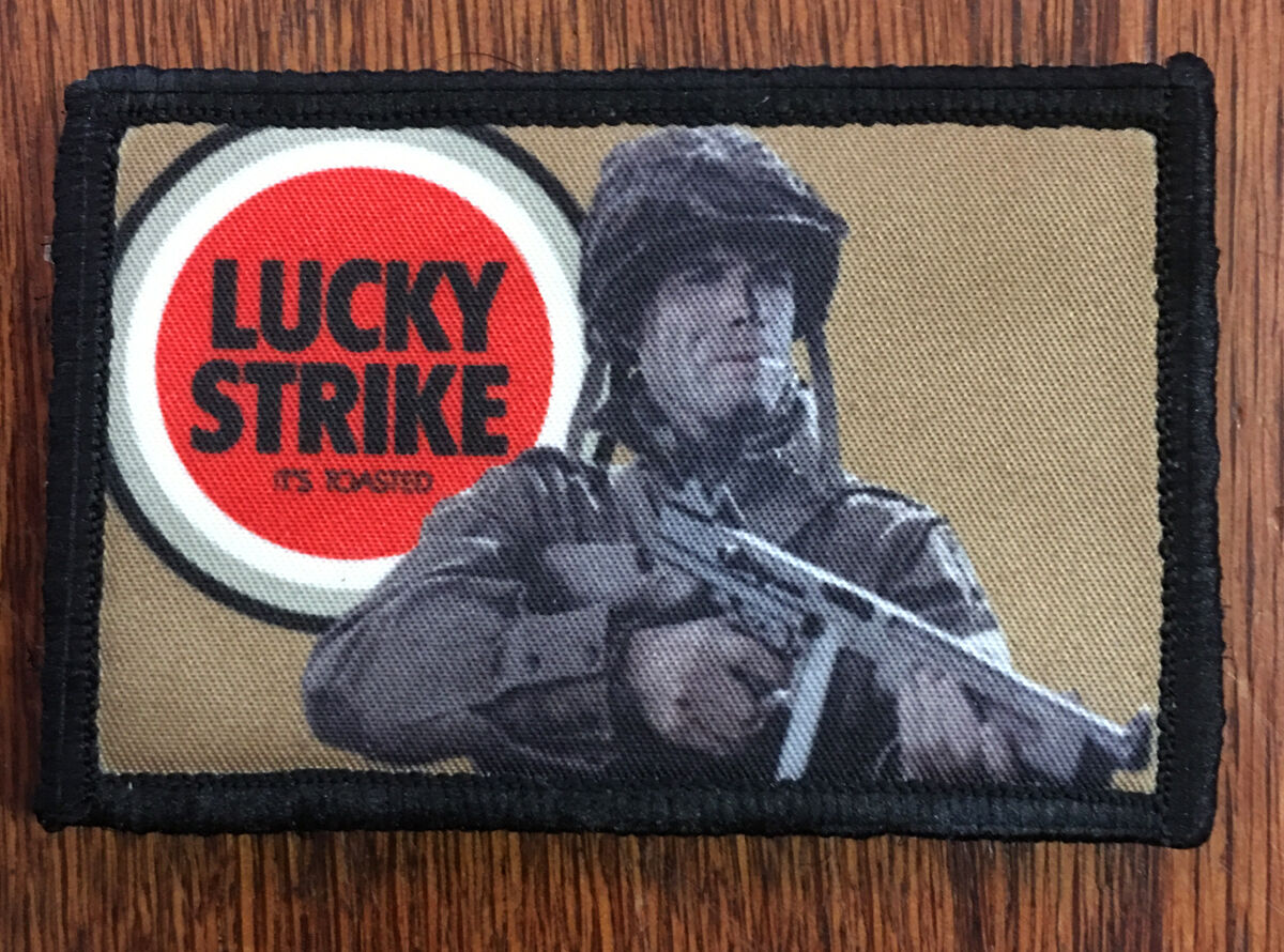 Band of Brothers Spiers Lucky Strike Morale Patch Tactical Military Flag Army 
