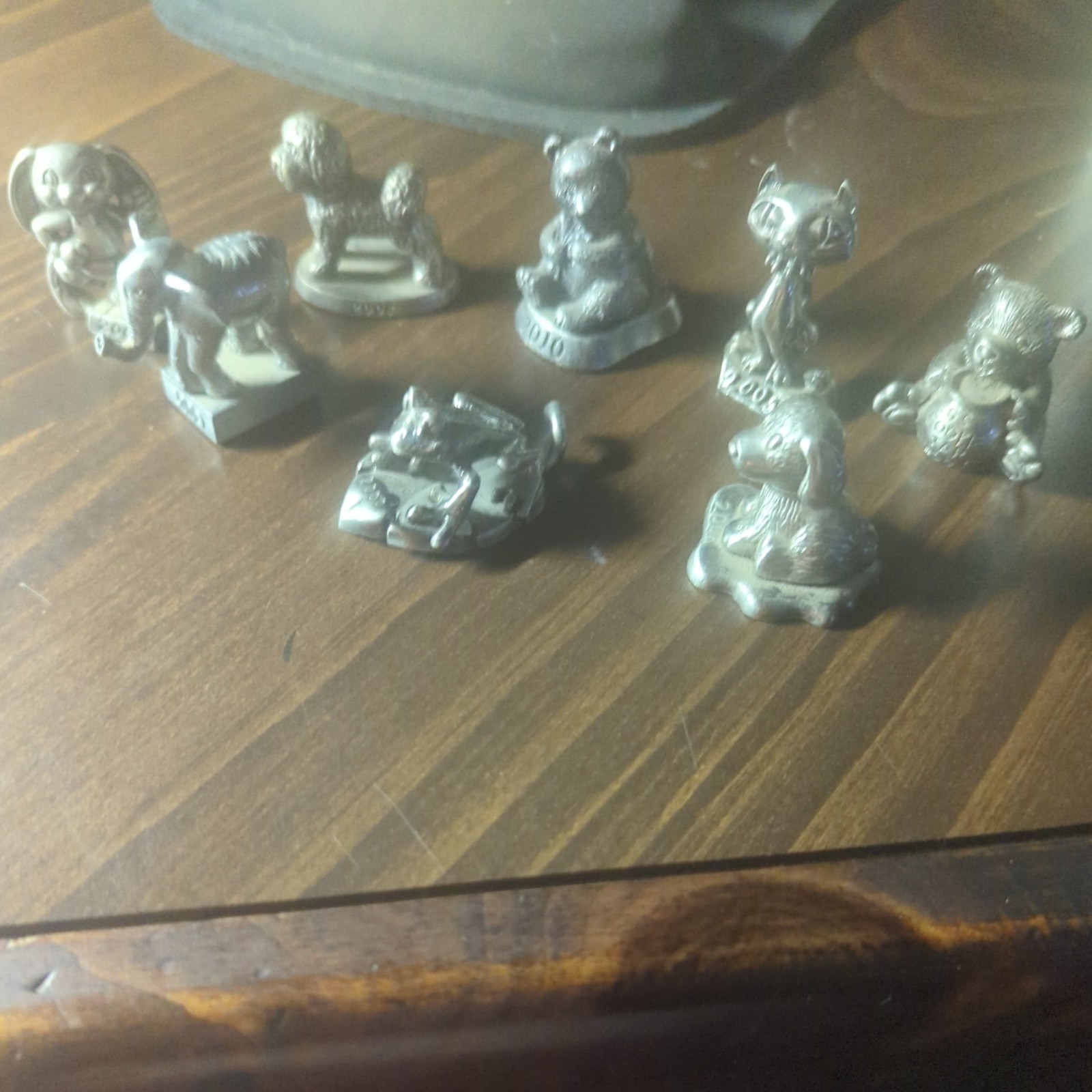 Lot Of  8 miniature Pewter animal Figurines 