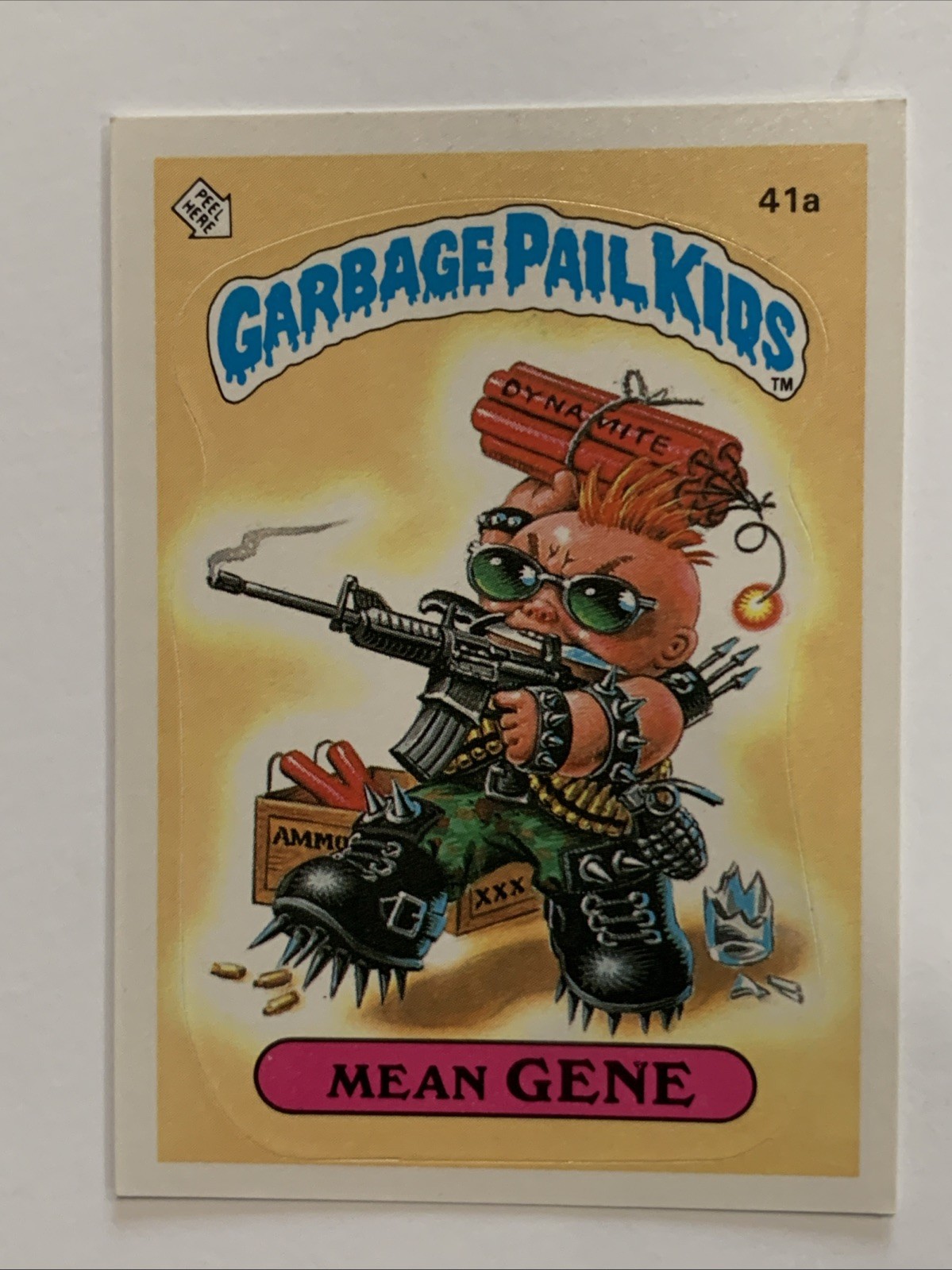 VTG 1985 TOPPS GPK Garbage Pail Kids Mean Jean 41a Series 1 Great Condition