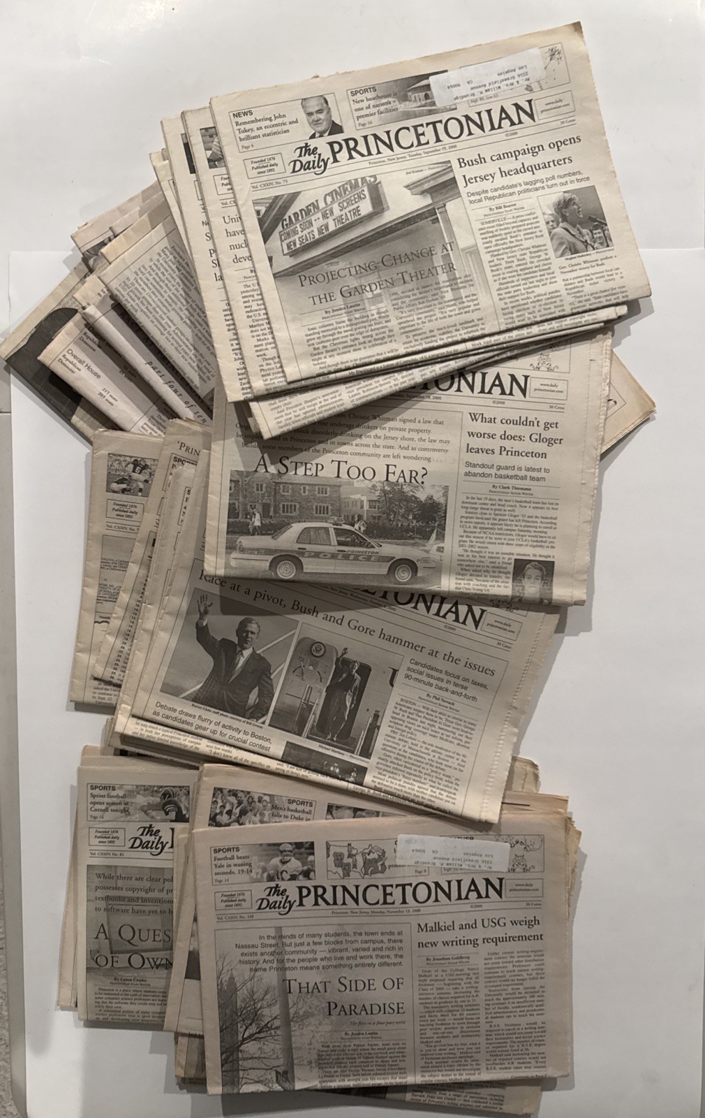 Lot of 40 “The Daily Princetonian” Princeton University Newspapers 2000 RARE