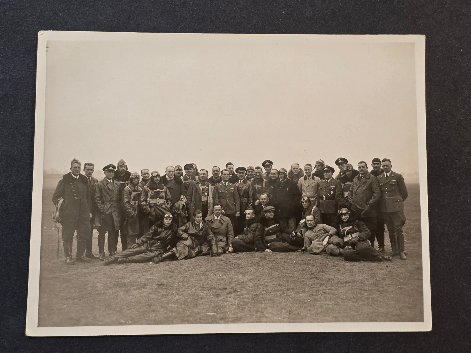 RARE Early Flight Fliegerkorps w Luftwaffe WW2 German Large Sized Photo 7x5