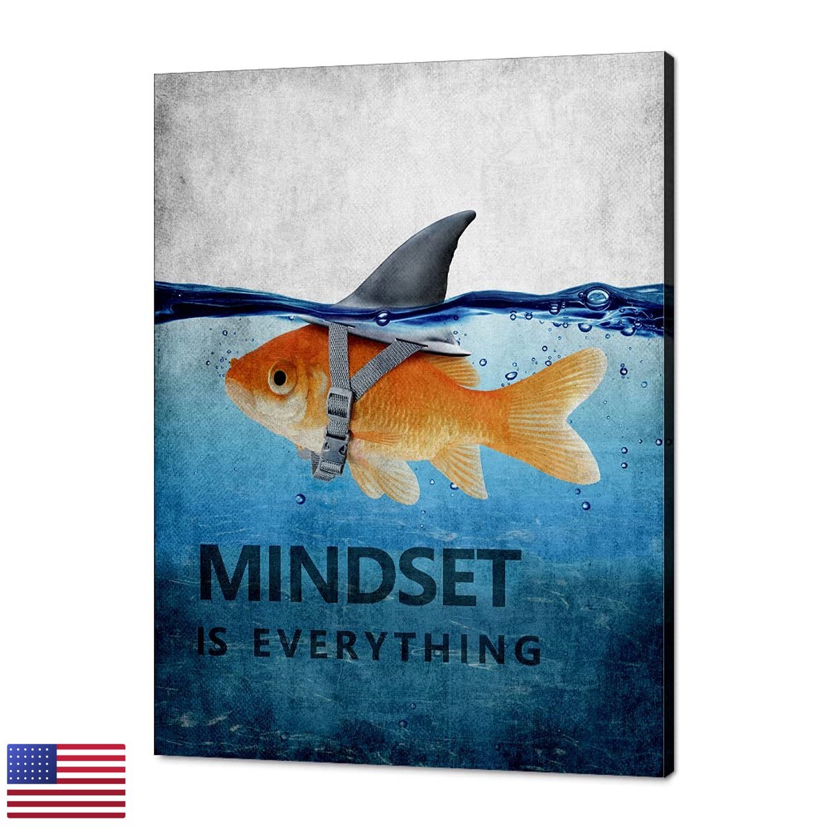 Yatsen Bridge Goldfish Shark Canvas Poster Framed 18