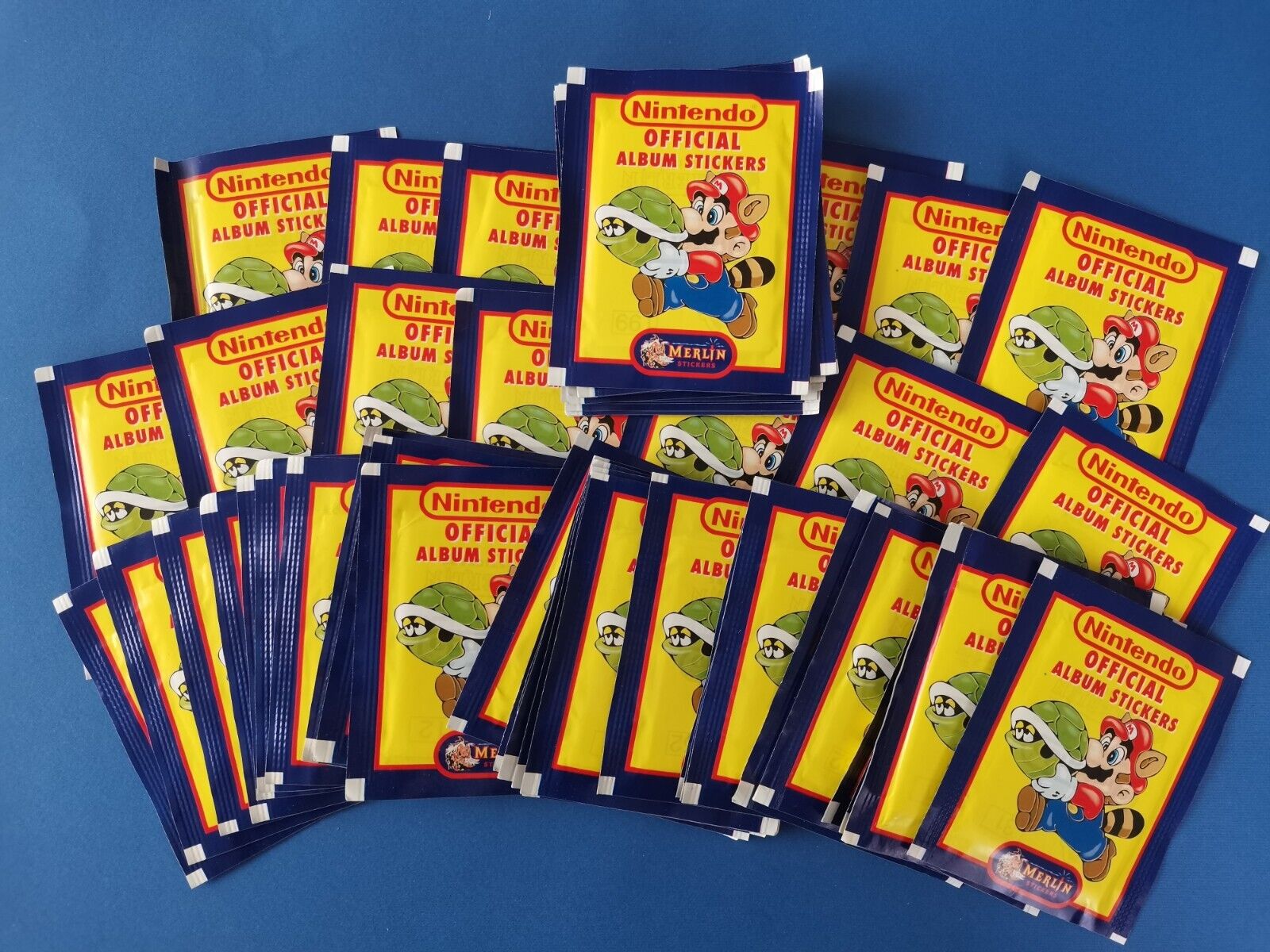 1992 NINTENDO Super Mario Merlin Italy 100 Unopened Packs - 600 Stickers