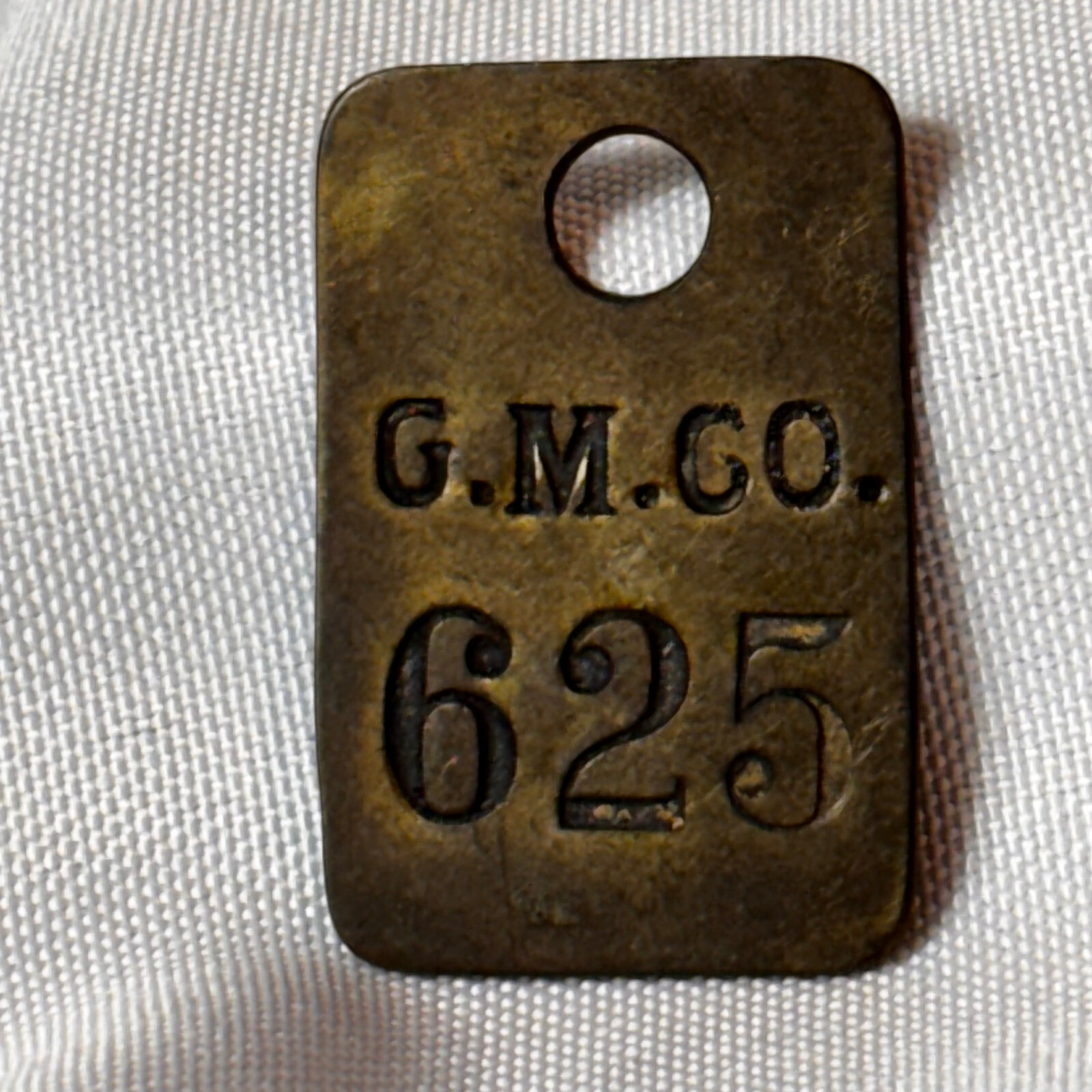Vtg G.M. Co. Employee Chit Tool Check FOB #625 Vtg G.M. Co. Employee Chit Tool Check FOB #625