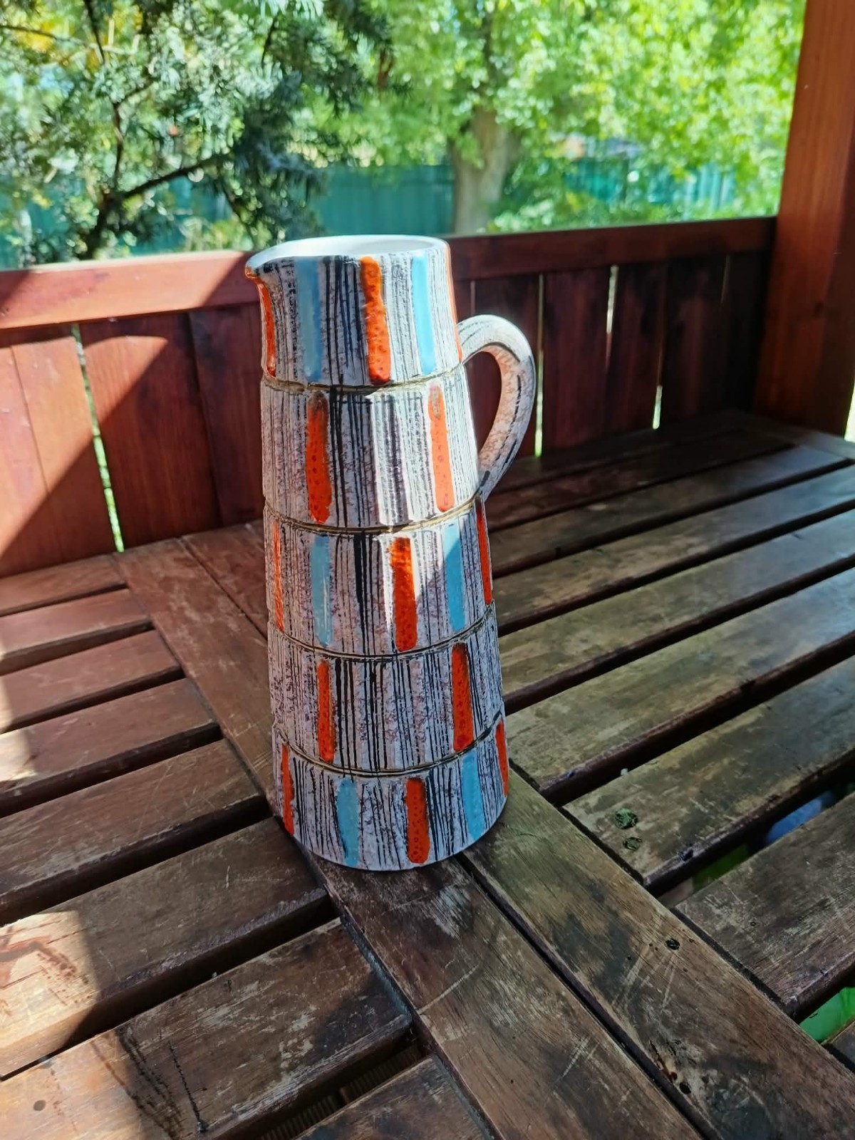 VTG Fratelli Fanciullacci ceramic vase, Italy, Midcentury, No. 8150, incised