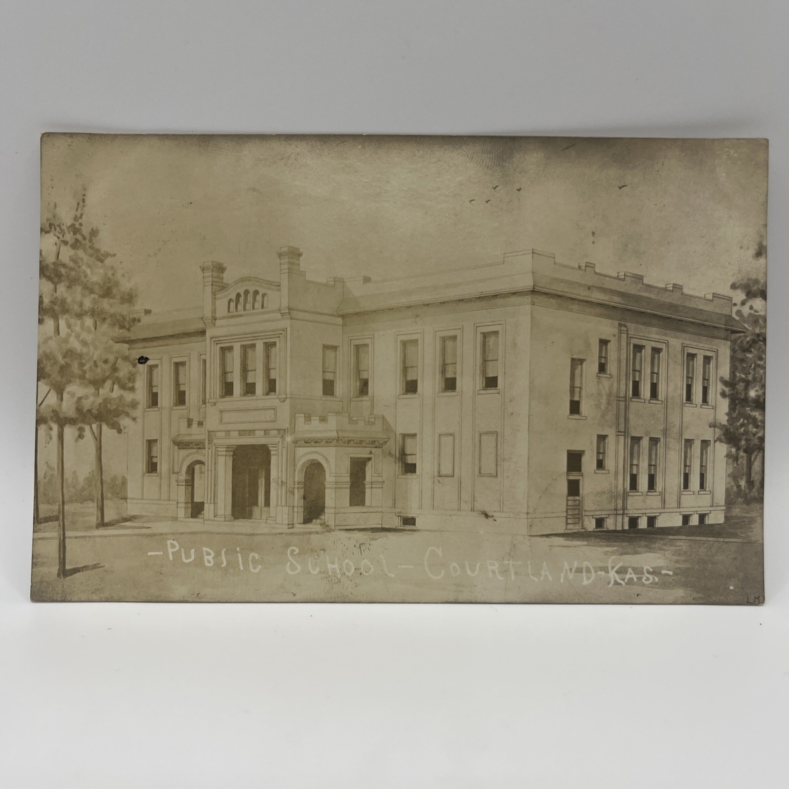 Public School, Courtland Kansas RPPC Postcard