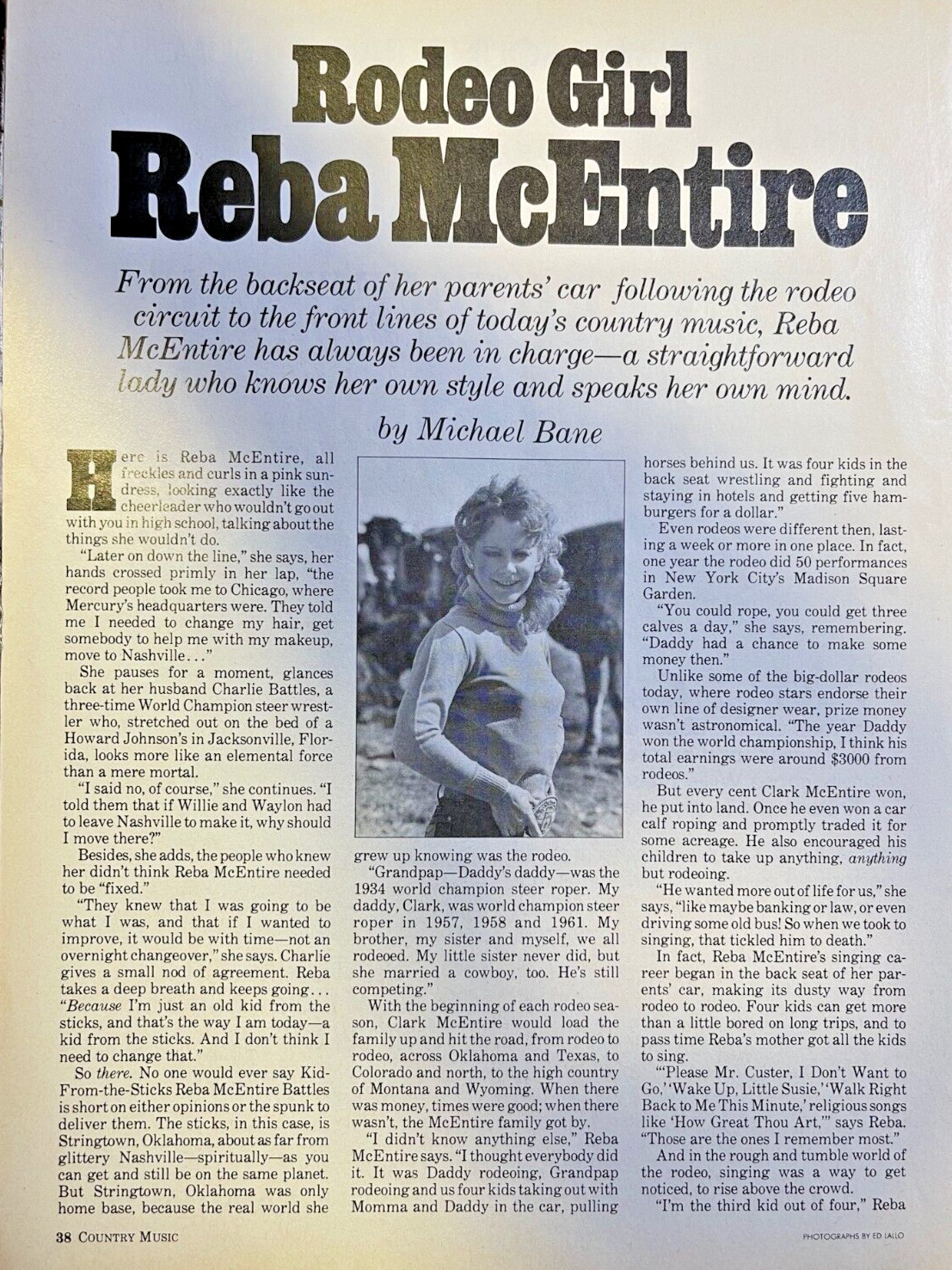 1984 Country Singer Reba McEntire