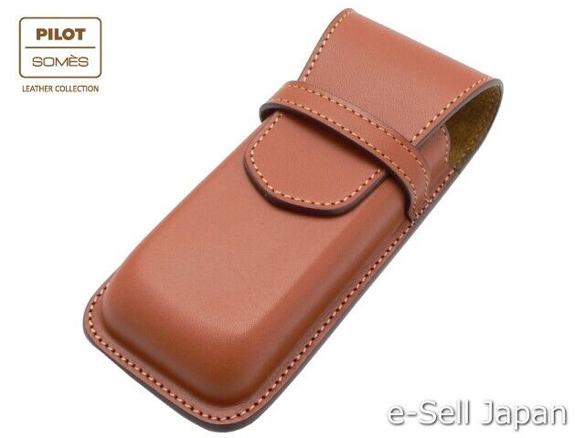 Pilot x SOMES Cowhide leather pen sheath for three pens / Brown SLS3-01-BN