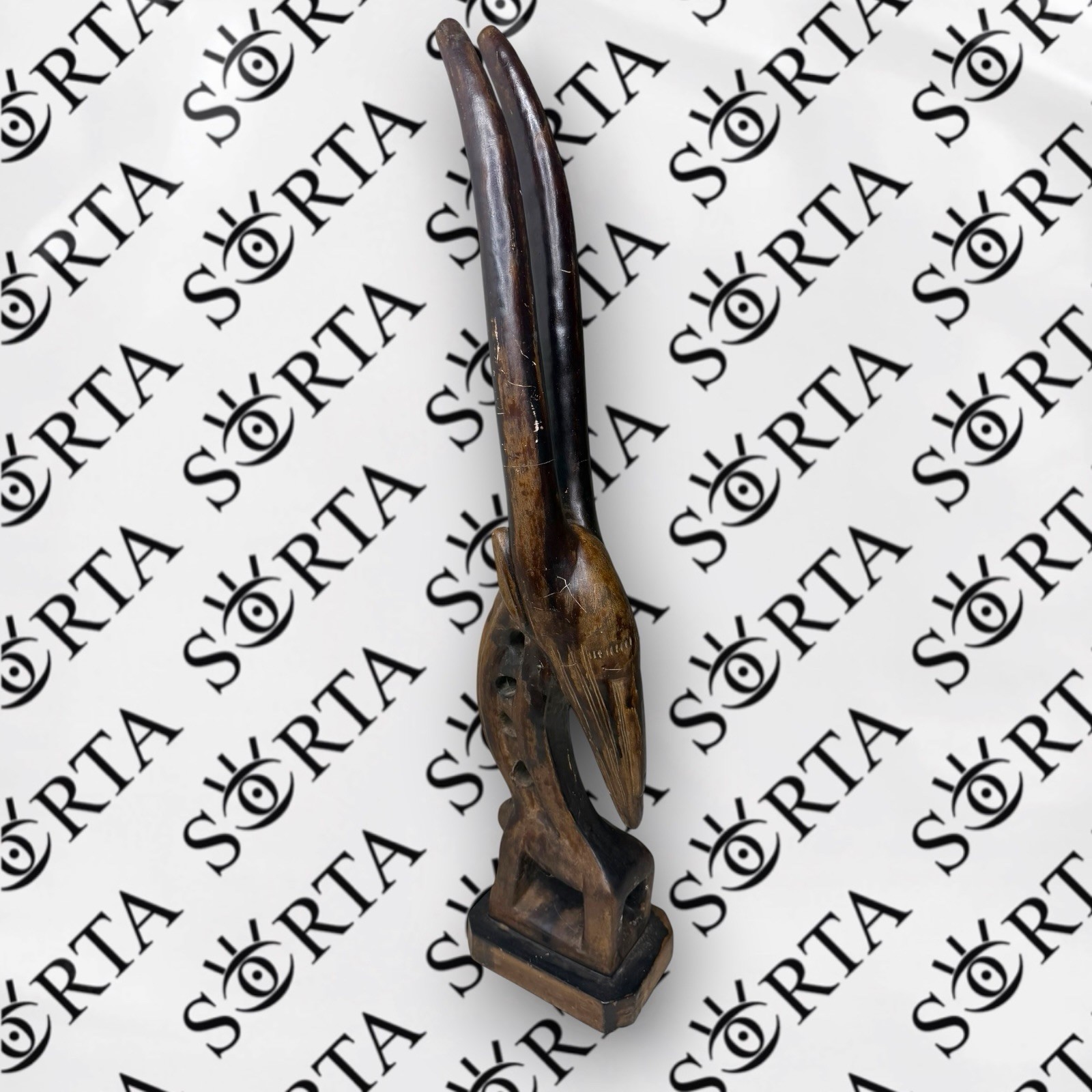 1962 Austin Sculpture Collection Carved Wood Bamana Chi Wara Ci Wara Antelope
