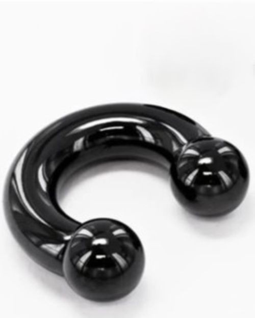 Rare Black Horseshoe PVD 0g 1/2 inch 12mm Ball Prince Albert Public Hafadas Sexy