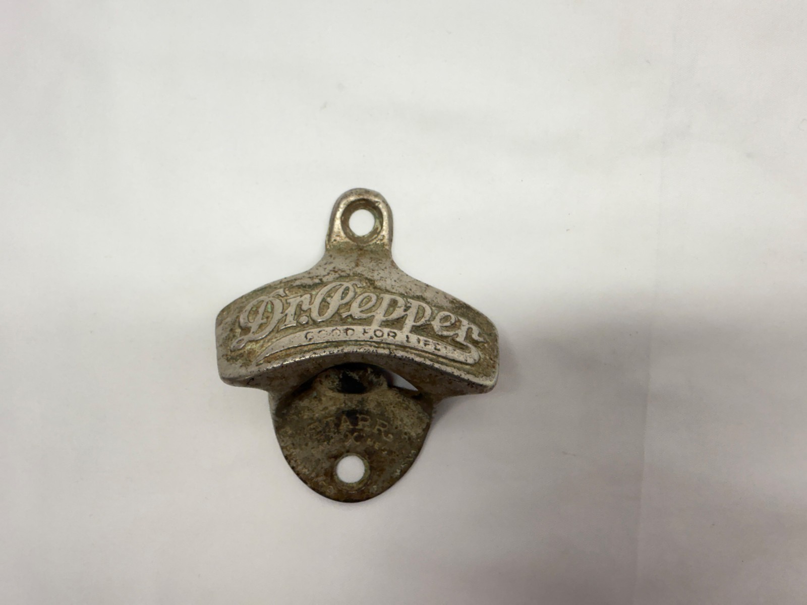 Vintage 1920s-1940s Cursive Dr. Pepper Bottle Opener Wall Mount Starr X Made USA