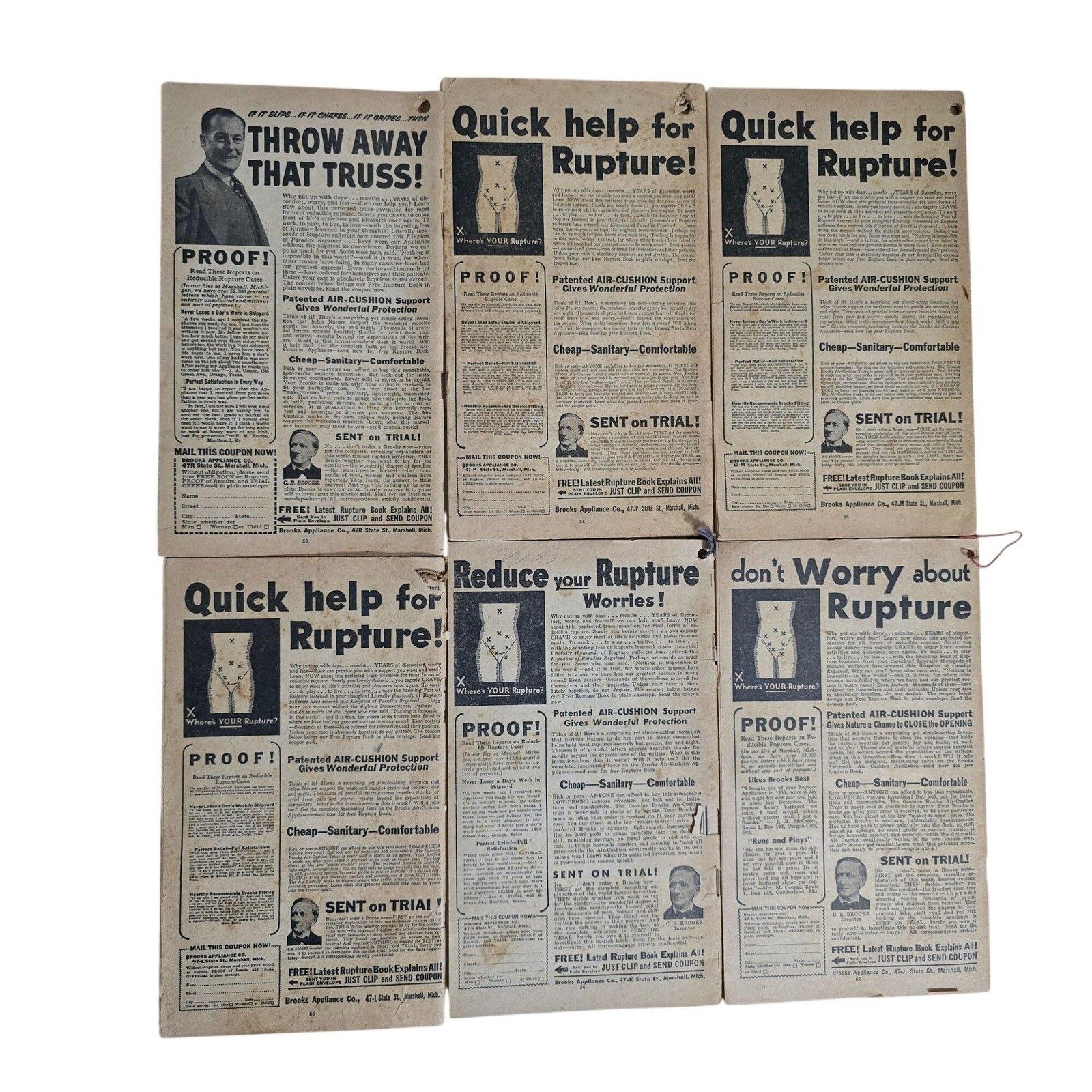 Vintage Grier\'s Almanac Lot 1944-1949 WWII Era Medical Ads Ephemera Advertising