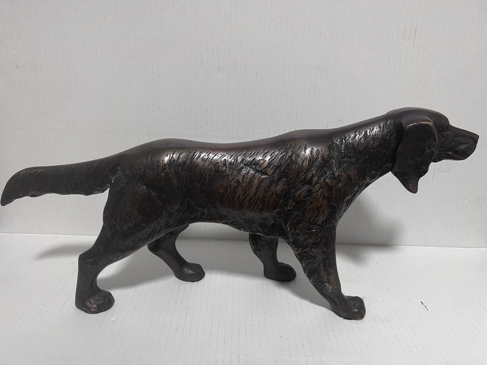 Vintage Gatco English Or Irish Setter Solid Brass Door Stop