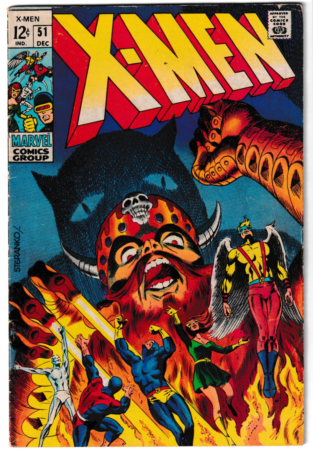 X-Men #51 1968 Marvel Erik the Red Steranko Cover Silver Age (VG)