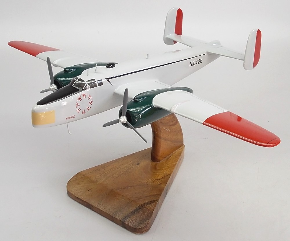 B-25 Disney Camera Ship Expo67 Airplane Desk Wood Model Small New