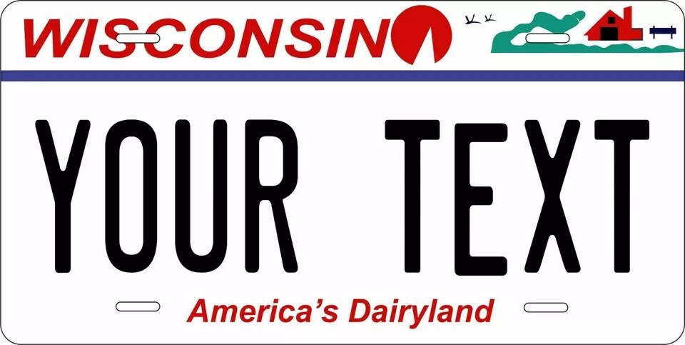 Wisconsin 2000 Scenic Custom State License Plate Personalized 12