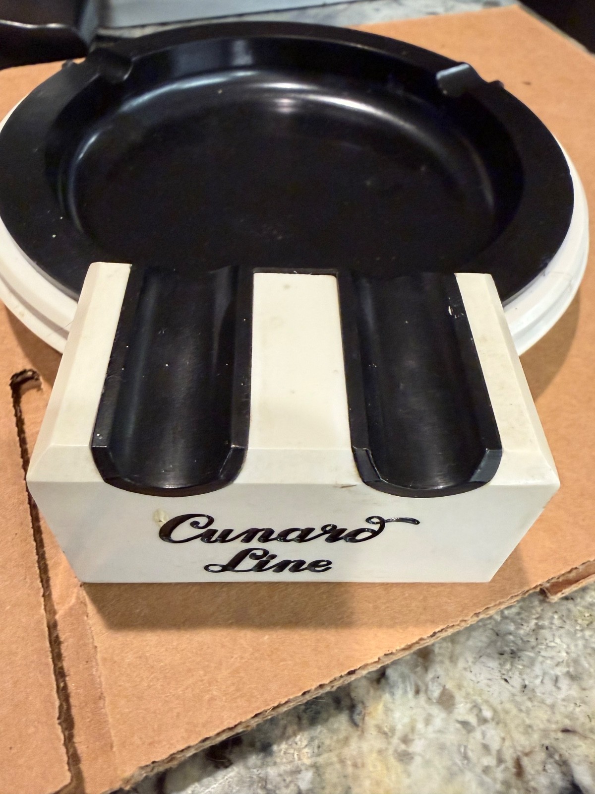 Vintage 1930's Cunard Line Bakelite Ashtray