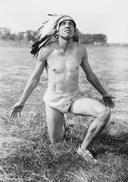 Indian Wilson Buster Charles Praying Speed Next Olympic Games - 1932 Old Photo