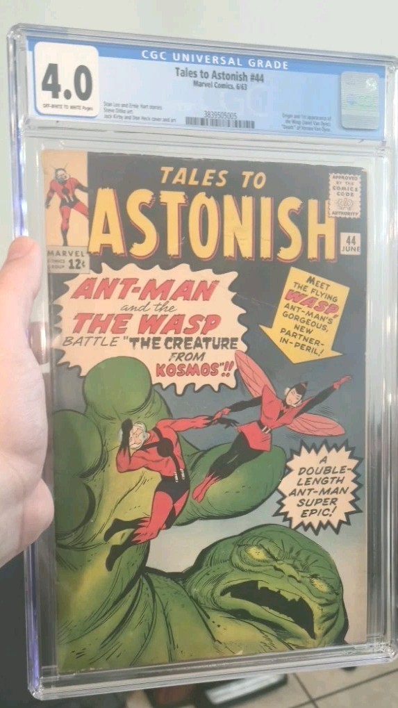 Tales to Astonish #44 CGC 4.0 Key Origin & 1st Appearance Wasp App Stan Lee 1963