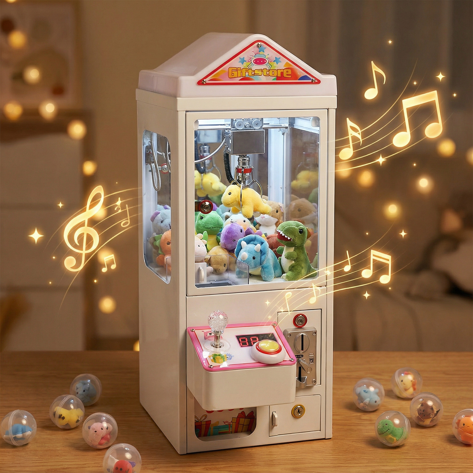 Electronic Claw Crane Mini Doll Machine Arcade Candy Grabber Toy For Kids Gift
