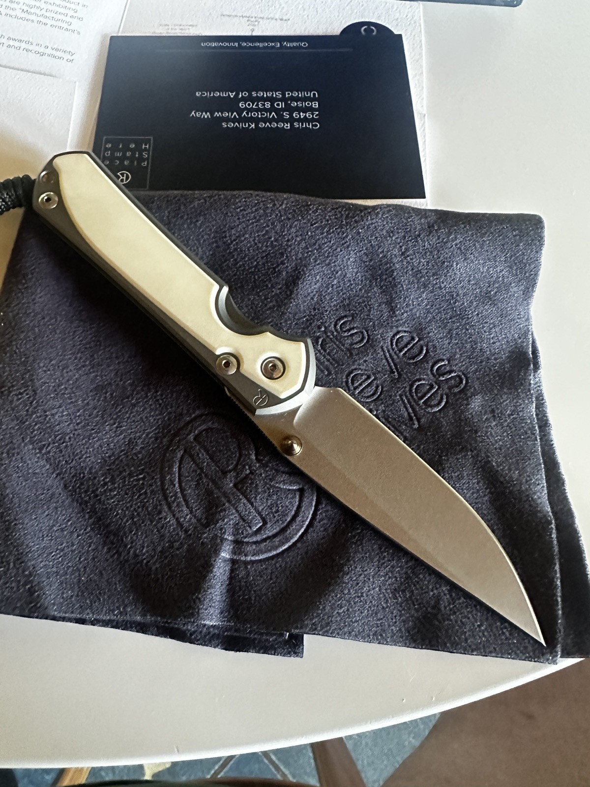 NEW Chris Reeve Large Sebenza, Elforyn Inlays, Ti