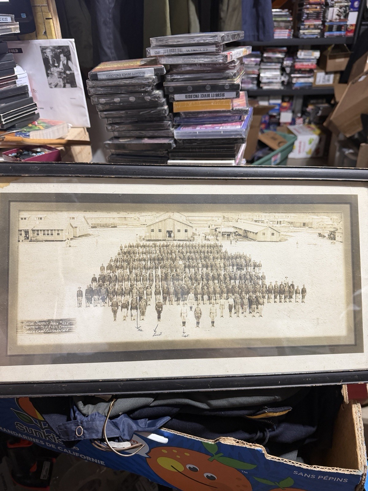 VTG ORIGINAL 1917-18 WW1 PANORAMIC Motor Supply Train #425 PHOTO 21x11