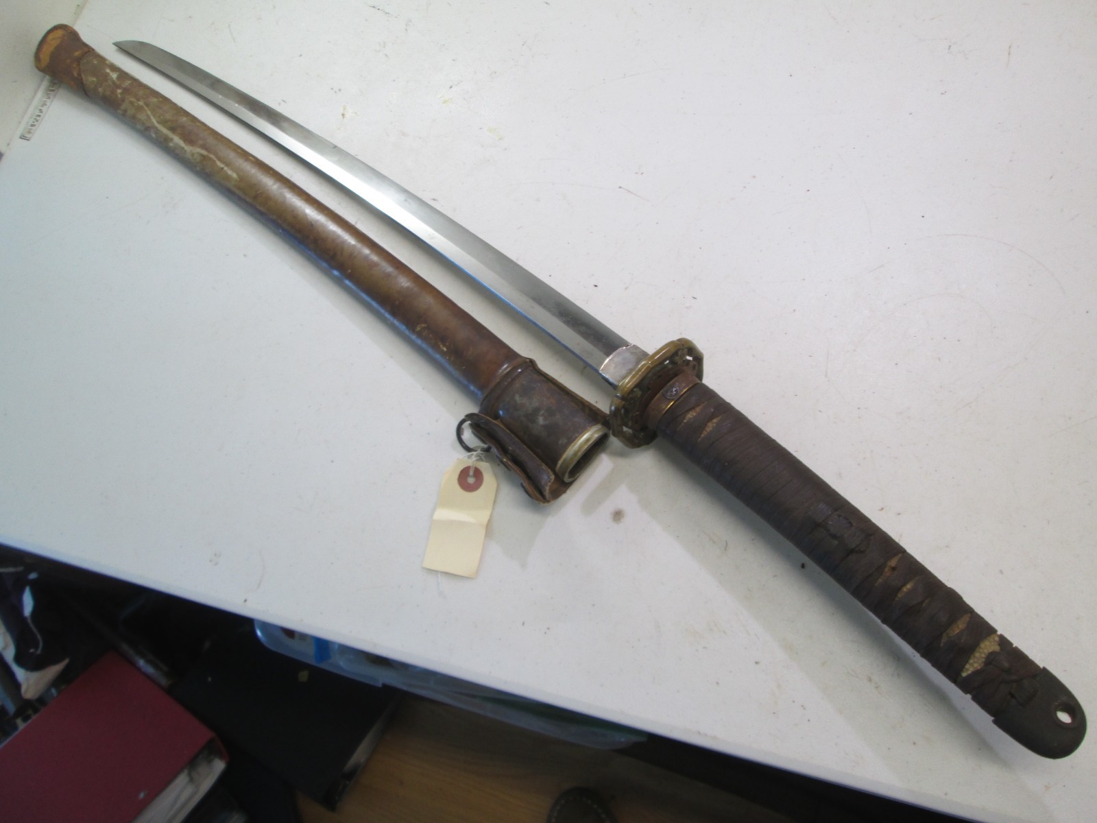 WWII ARMY OFFICERS SAMURAI JAPANESE KATANA SWORD OVER 300 YEARS SIGNED BLADE S17
