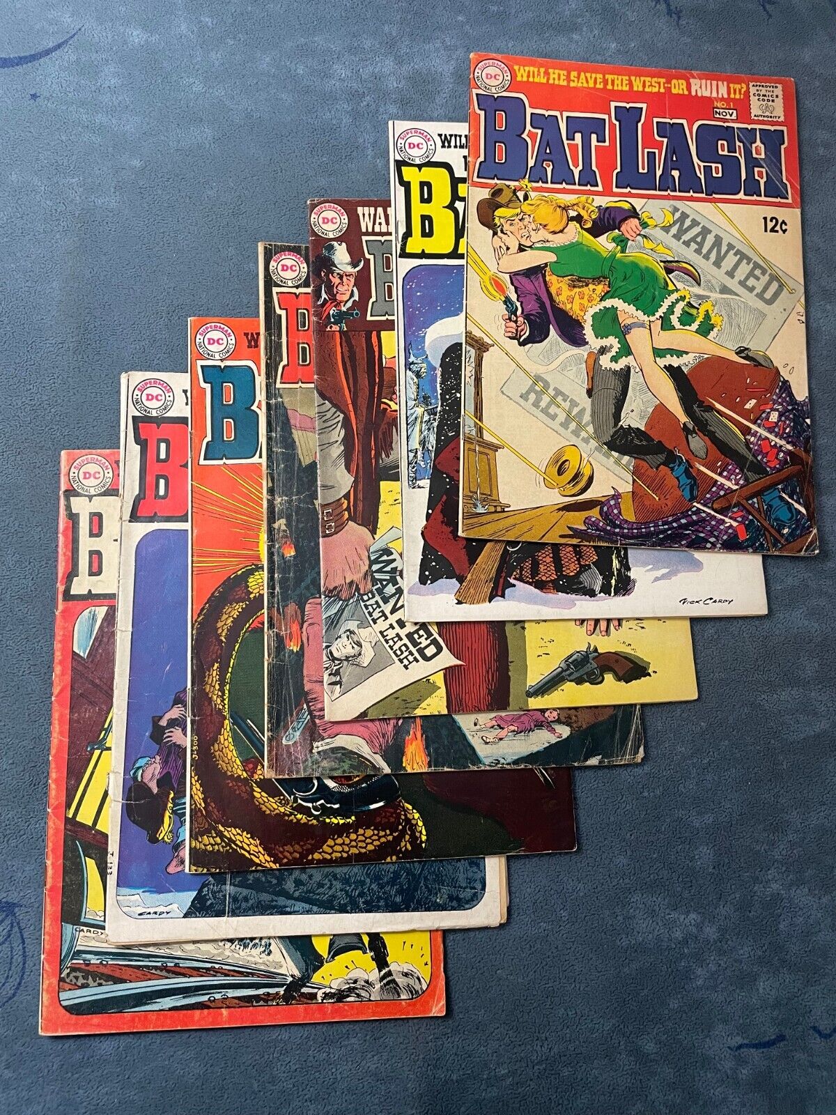 Bat Lash #1-7 1969 DC Comic Book Lot Complete Run Western High-Mid Low Grades