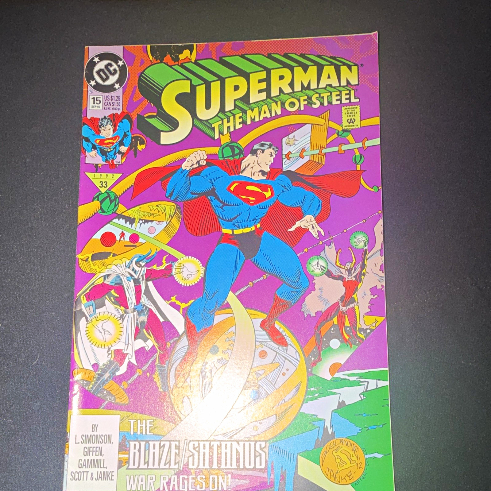 DC Comics Superman: The Man of Steel #15 (1992) Simonson, Bogdanove