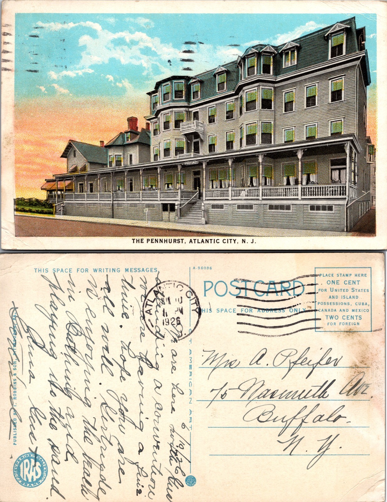 The Pennhurst Atlantic City New Jersey Postcard