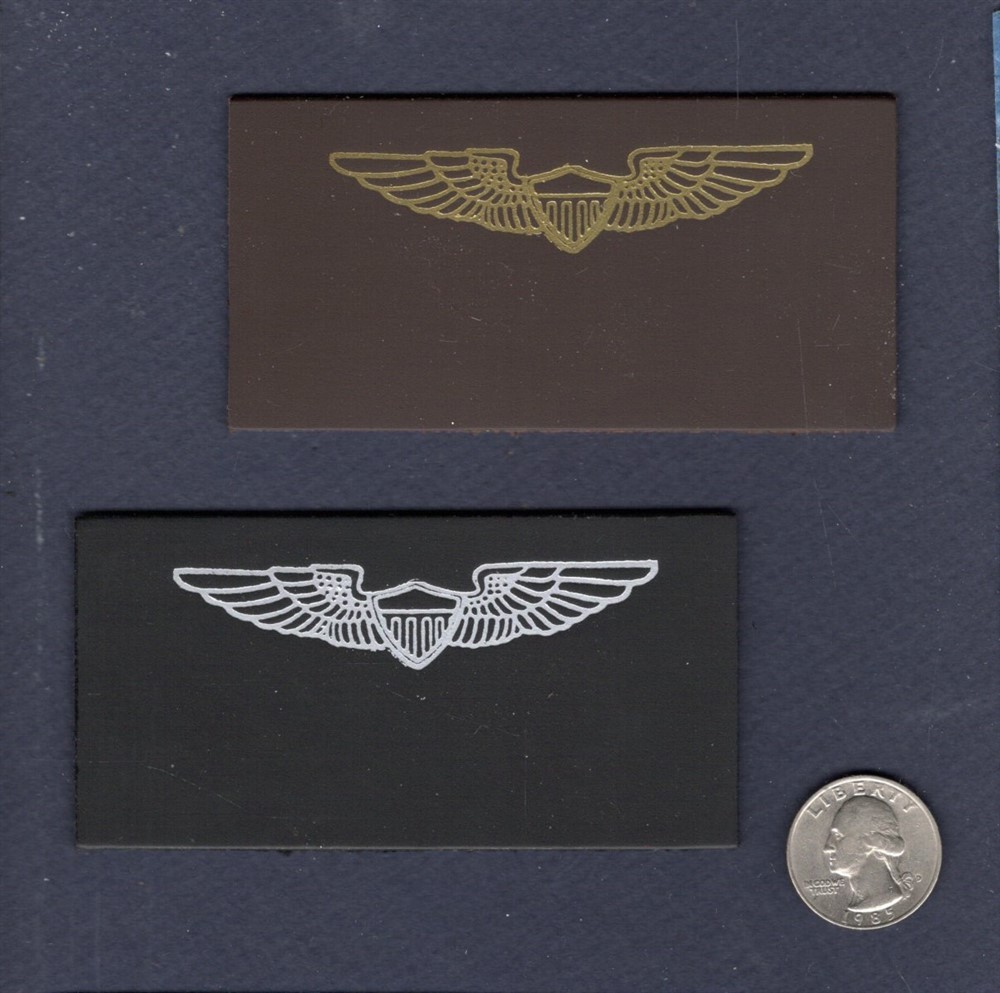Private Civilian Pilot Wing Personalized Leather Name Tag 2 X 4 Flight Patch