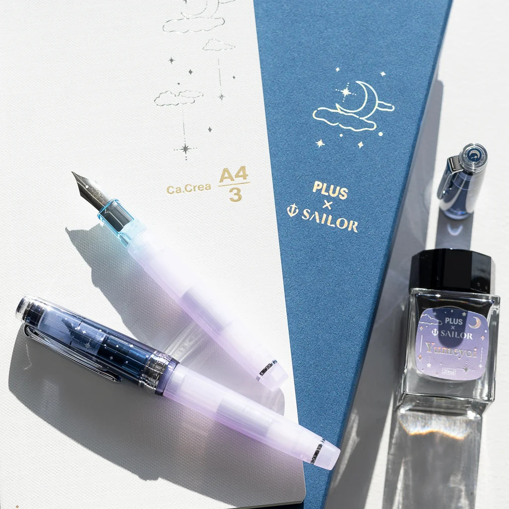 SAILOR PLUS Ca.Crea Yumeyoi Professional Gear Slim 14K Fountain Pen Set Nib EF