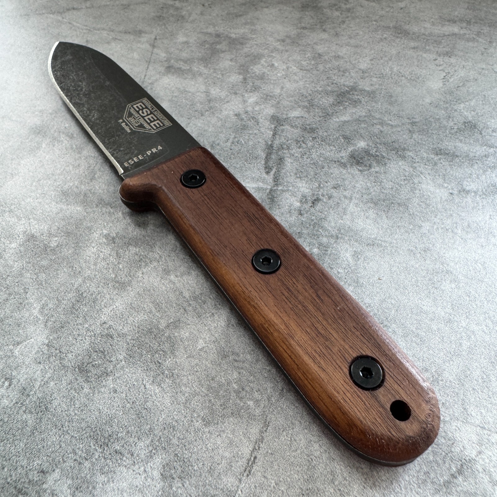 Walnut handles scales compatible with ESEE PR4 knife