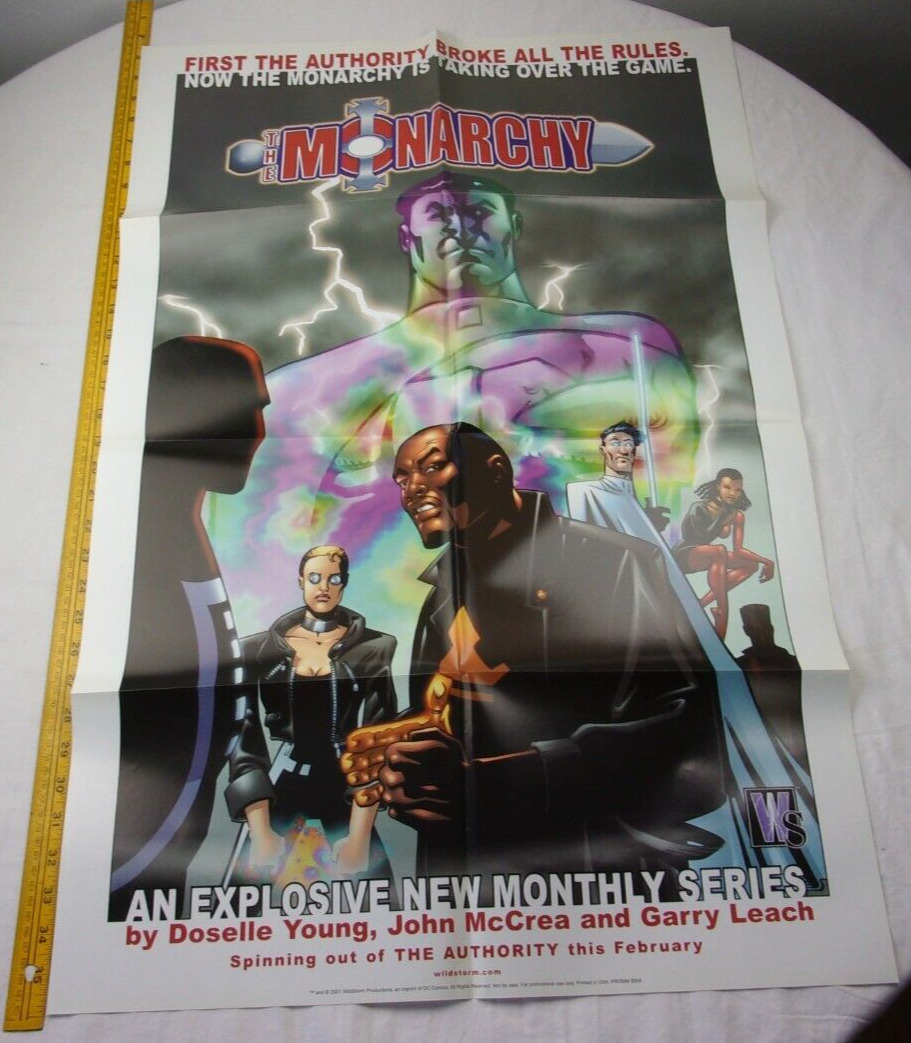 The Monarchy Wildstorm comic shop Promotional window poster 2001 22x34\