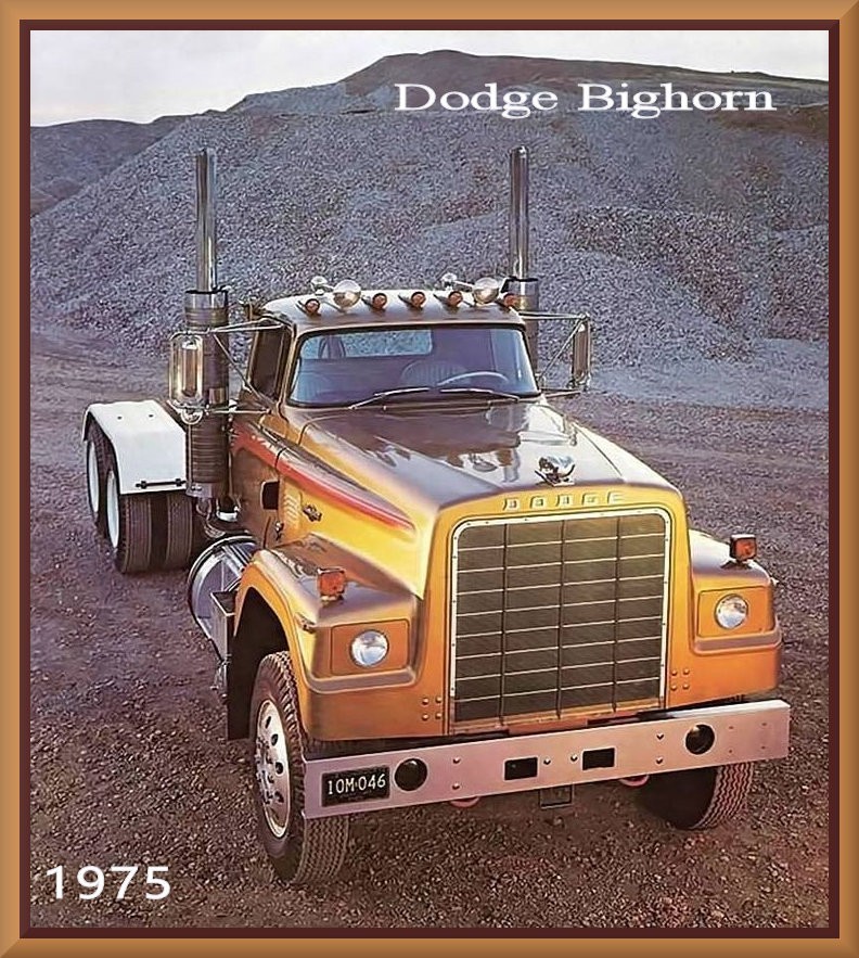 1975 Dodge Bighorn truck tractor semi, Toolbox - Refrigerator Magnet, 42 MIL