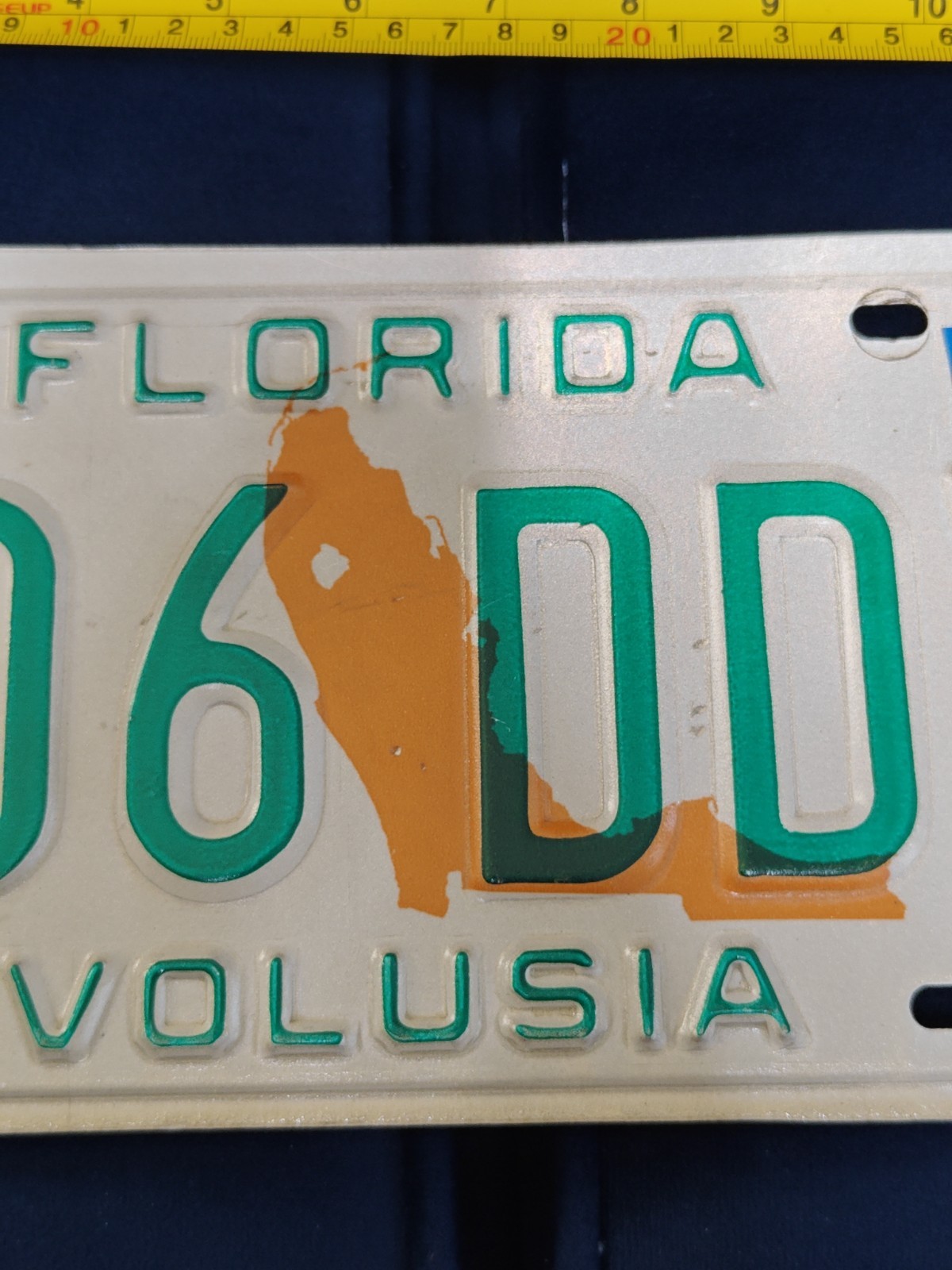 Rare Vintage 1986 Florida License Plate – Factory 