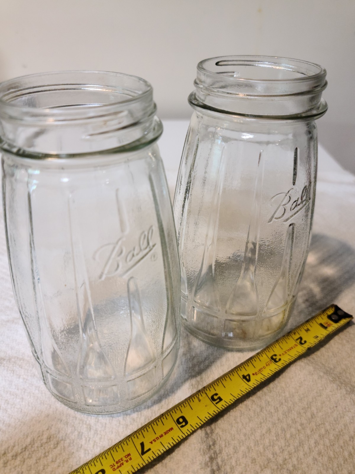 (Two), RARE, Antique, 24 Oz, BALL, Juice Decanter Jar,