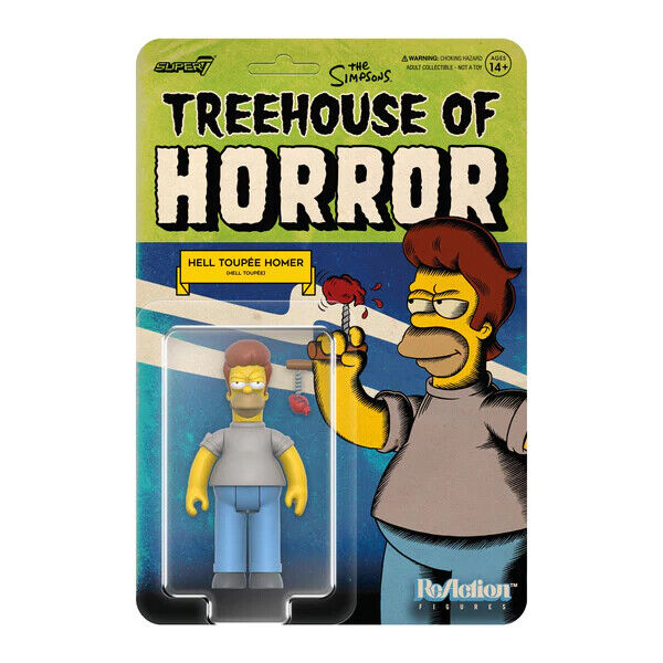 Hell Toupee Homer Simpson Treehouse Of Horror Super 7 Reaction Figure